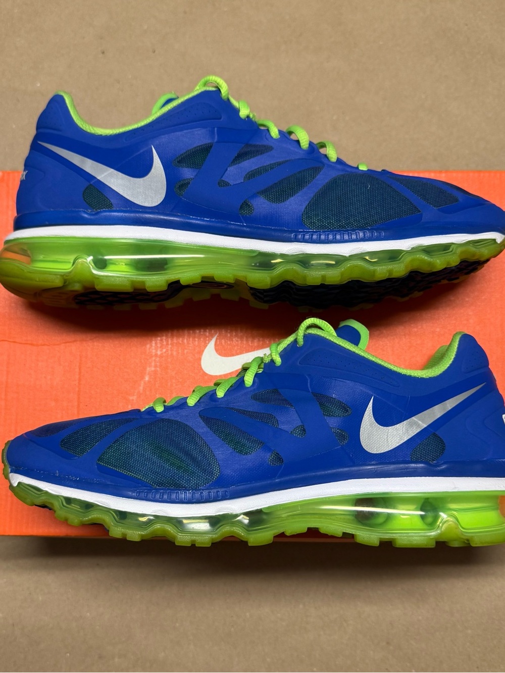 Nike Air Max + 2012 Sprite Men’s size 11 running shoes Rare!